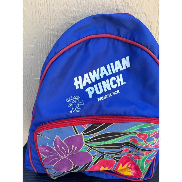 Vintage Hawaiian Punch Backpack 80s 90s Tropical Floral Print 13x17 - Picture 2 of 4